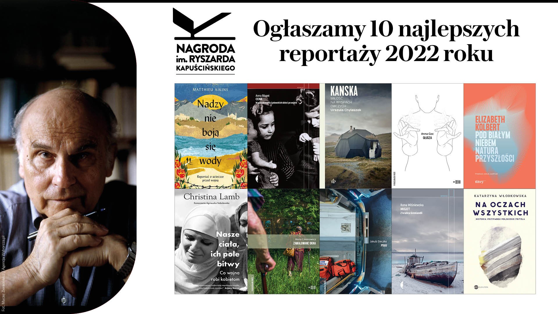 10 książek nominowanych do Nagrody im. Kapuścińskiego za najlepszy reportaż 2022 r.