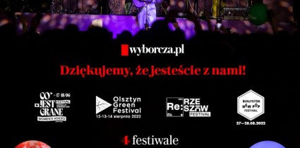 Rekordowe muzyczne lato 2022 z festiwalami Agory i Wyborcza.pl – 4 imprezy i ponad 50 tys. uczestników