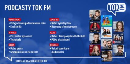 Każdy dzień z podcastami TOK FM - powrót podcastowej ramówki na tokfm.pl i w aplikacji TOK FM