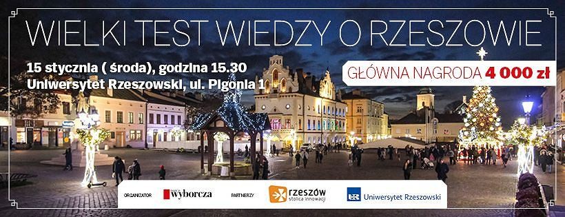 „Gazeta Wyborcza” zaprasza na drugą edycję „Wielkiego Testu Wiedzy o Rzeszowie”