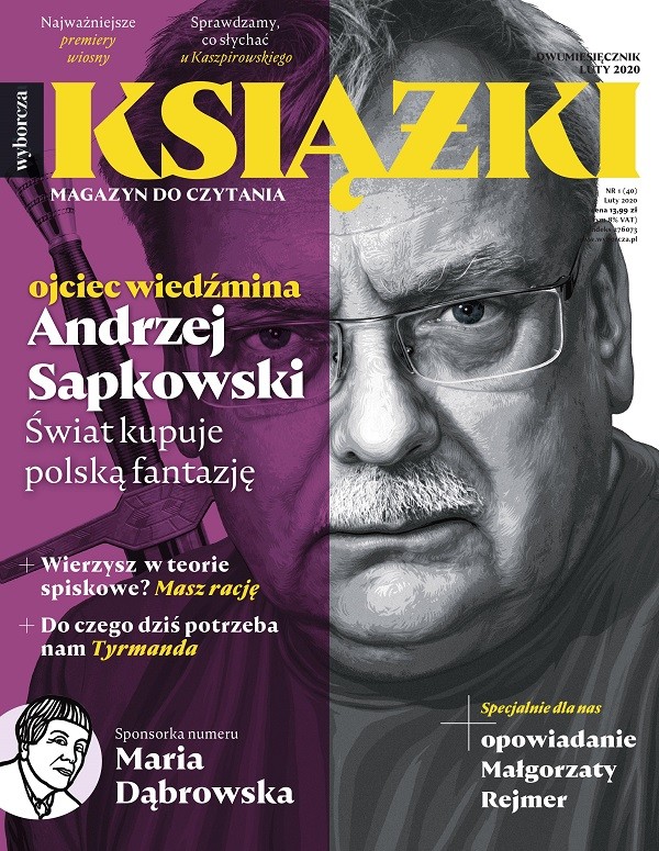 Najnowszy numer „Książek. Magazynu do Czytania” z Andrzejem Sapkowskim na okładce w sprzedaży od 11 lutego br.