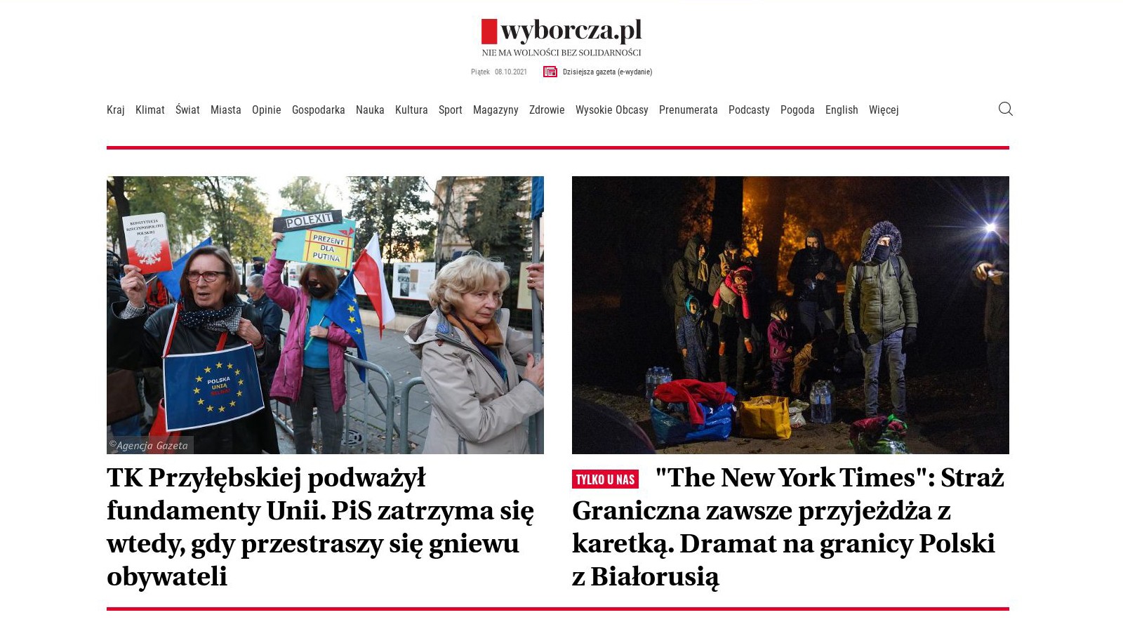 „Gazeta Wyborcza” i Wyborcza.pl oferują czytelnikom specjalnie wybrane najnowsze teksty „New York Timesa”