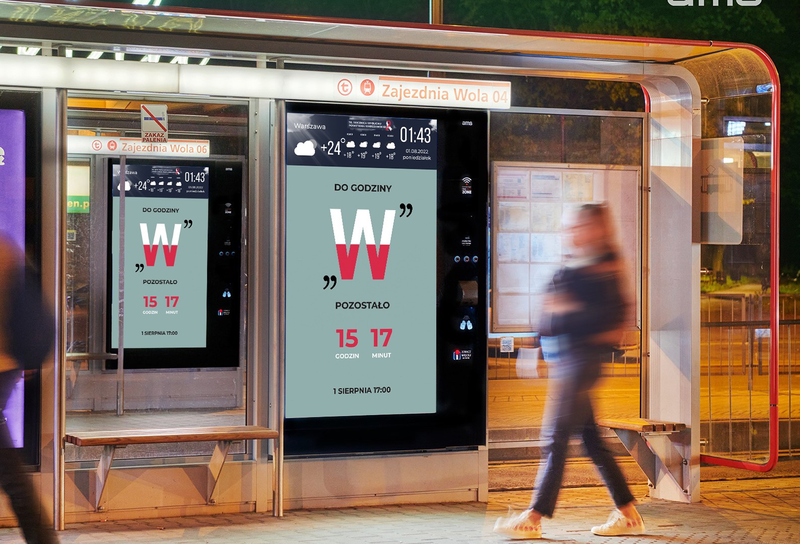AMS odlicza czas do Godziny „W” nie tylko w Warszawie - specjalna akcja na Digital Citylightach w 9 miastach Polski