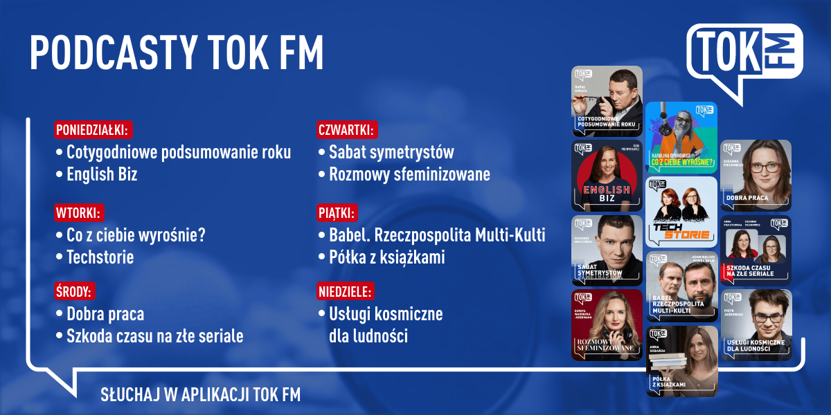 Każdy dzień z podcastami TOK FM - powrót podcastowej ramówki na tokfm.pl i w aplikacji TOK FM