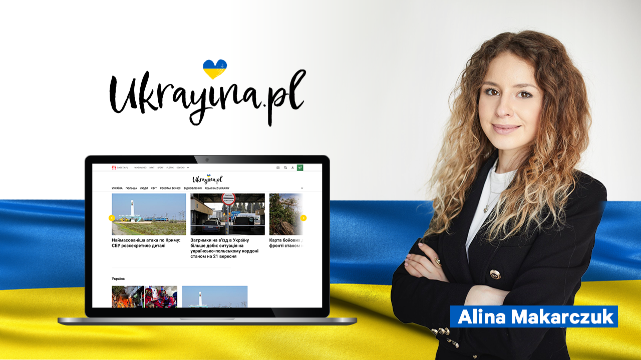 Ukrayina.pl z kilkunastoosobowym zespołem, na czele serwisu Alina Makarczuk