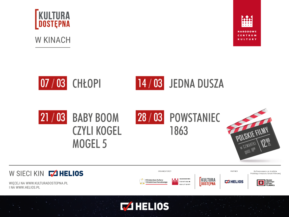 Kultura Dostępna w marcu – cykl z polskim kinem w Heliosie