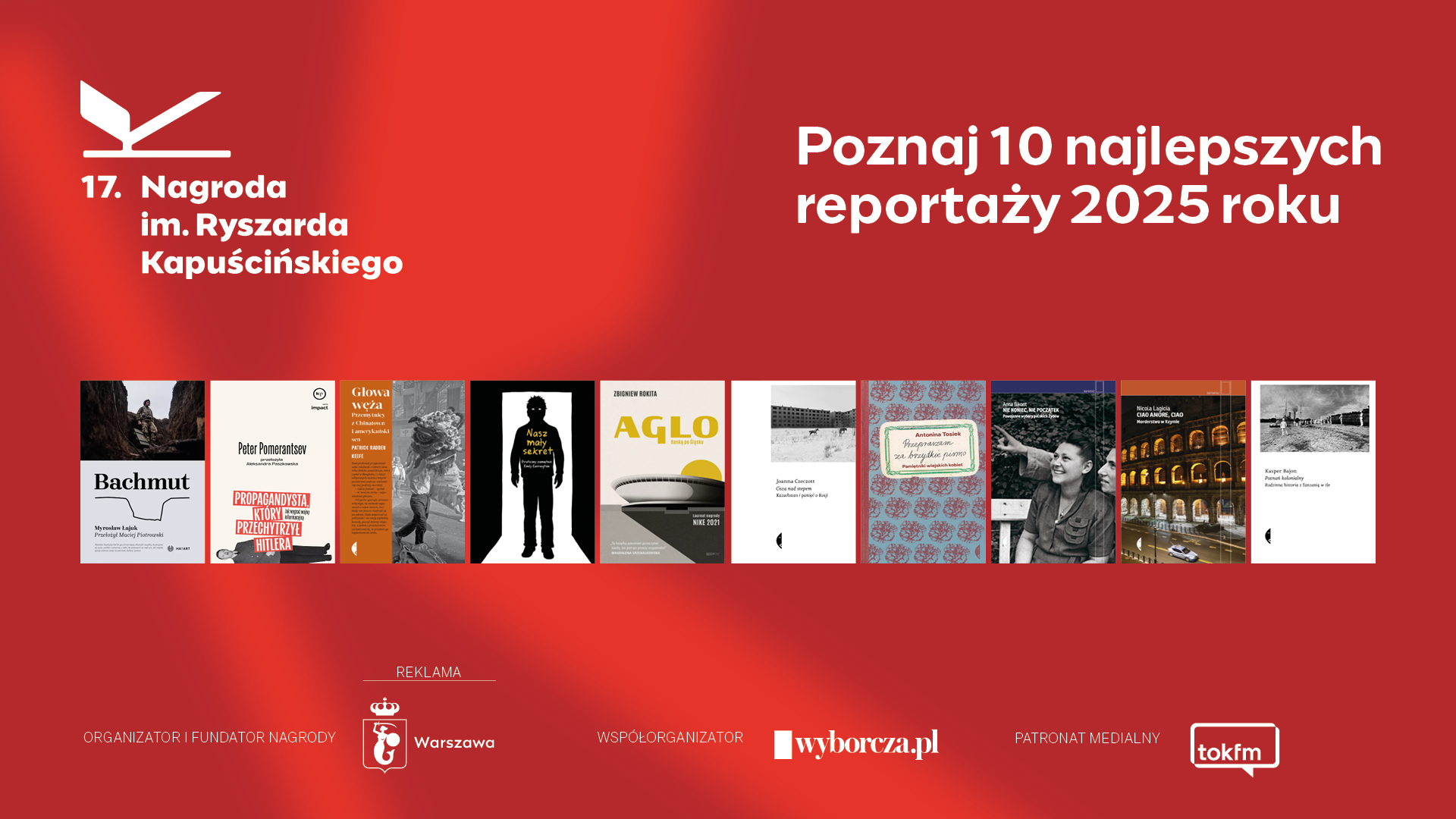 Znamy dziesiątkę Nagrody Kapuścińskiego!