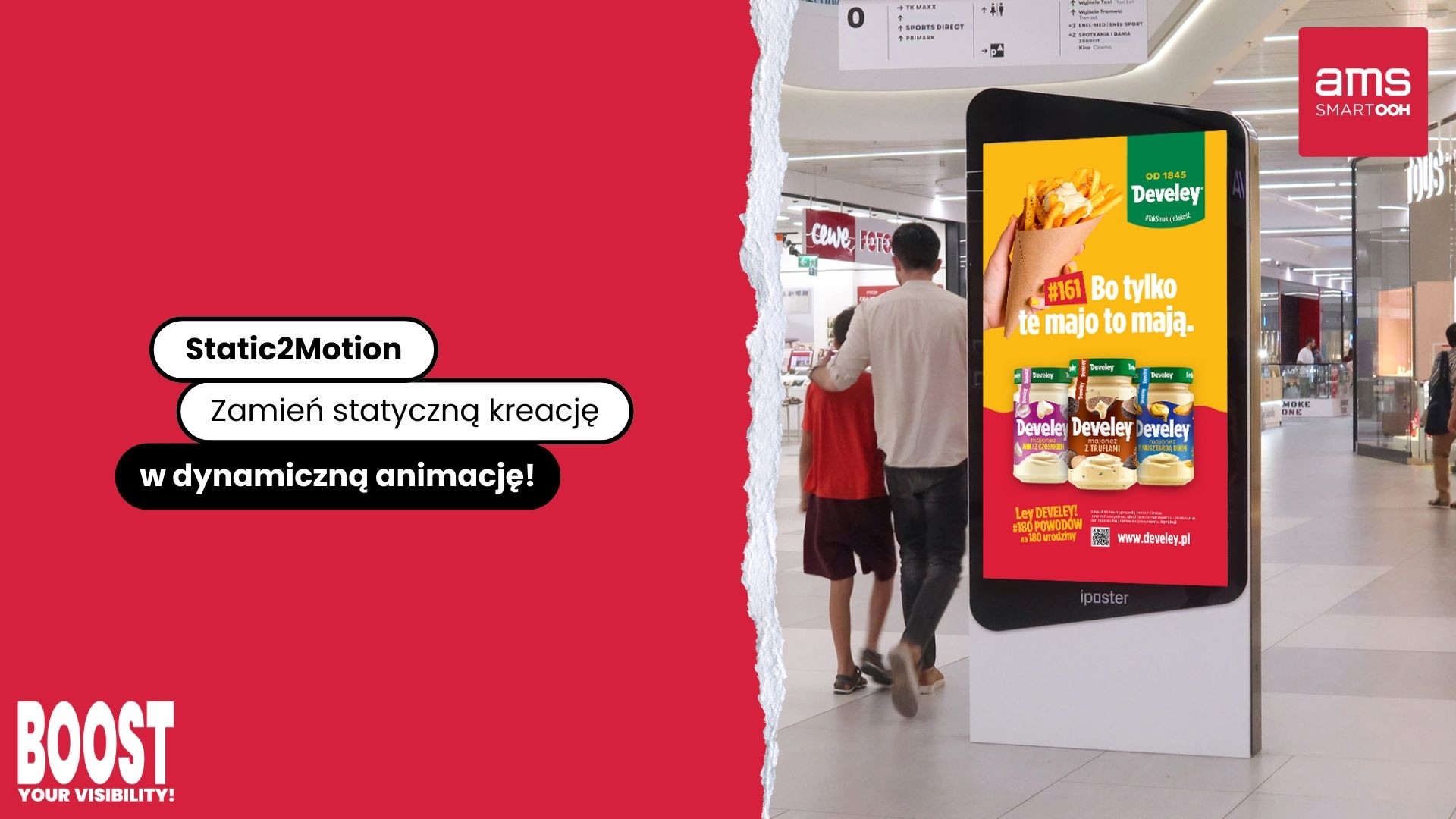 AMS porusza OOH. Oferta BOOST YOUR VISIBILITY wzmocniona o usługę Static2Motion