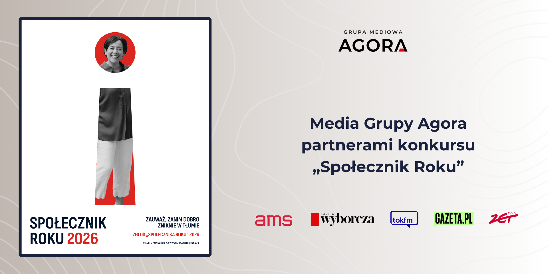 Media Grupy Agora wspierają konkurs „Społecznik Roku” 2026. Ruszył nabór zgłoszeń