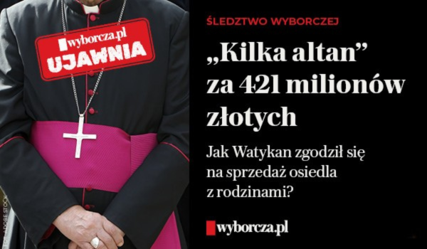 Kościół, majątek i decyzje sprzed lat. Nowy cykl śledczy Wyborczej